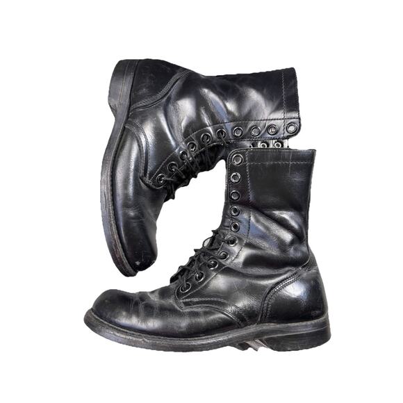 Vintage B.F. Goodrich Black Combat Boot BFG Sz 8 Army Military 70's Grunge Punk - Picture 9 of 13